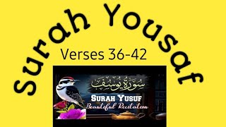 Surah Yousaf Verses 36 to 42 with Tajweed /Treasure of Quran  #quran