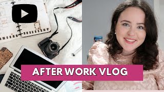 after work vlog| behind the scenes of filming youtube videos