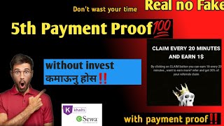 5th Payment From Apriy withdraw proof🔥[earn 1$ in every 20min] No fake 💯 real ||Earning App In Nepal