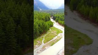 dron camera of river