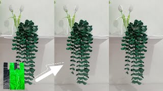 DIY Cara membuat hiasan daun rambat dari Kresek bekas | how to make vines from plastic bags