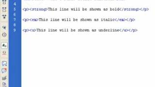 HTML Tutorials - Font Tags (bold, italic, underline) - Succeed2k.com