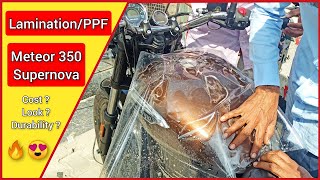 LAMINATION/PPF ON ROYAL ENFIELD METEOR 350 SUPERNOVA 🔥😍| PUNJAB