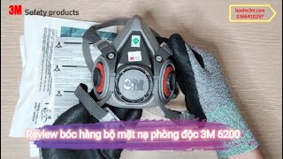 Bóc hàng thực tế mặt nạ phòng độc 3M 6200 xuất xứ Ba Lan dùng lọc hơi độc