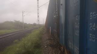 Dangerous WAP7 smashes bakal at 130kmph & 100kmph with crossing each other.#monsoon, #wap7.