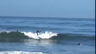 Surfing 2019 in Cardiff California, I’m on a Rusty Surfboard.