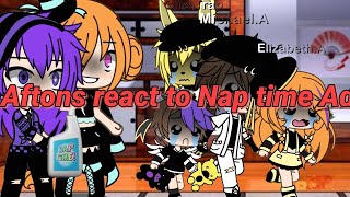 Aftons react to Nap time Ad||Fanf||Afton|| Twisted Bat•Demon