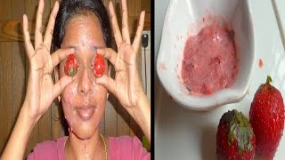 strawberry facepack and facial scrub for glowing youthful skin