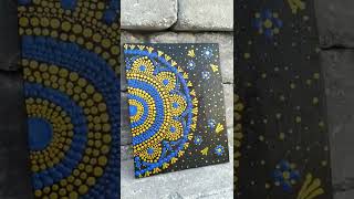 Mandala Dot painting/A simple wooden board wall decor....