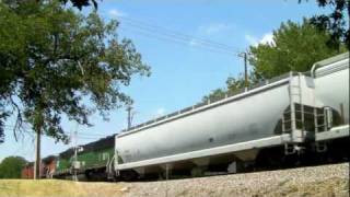 A couple BNSF trains at Farmers Branch, Tx. 09/01/2011 ©