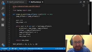 Joel Grus - Advent of Livecoding - 2017 Day 5