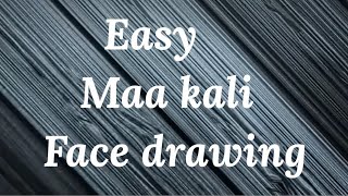 How to draw face of Maa Kali | Maa kali face drawing |