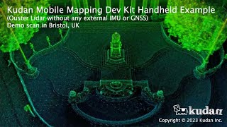 Kudan Handheld Mobile Mapping Dev Kit Demo - Bristol Fountain & University Building