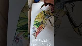 WIP Pipipi in flower Part 2 #color #nzartist #nzbirds #tones #values #arttherapy #midground #