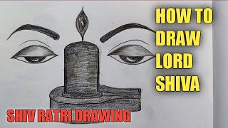 Shiv Ratri 2023 drawing tutorial | Shiva ratri brata 2023|how to draw Lord shiva and shiv linga