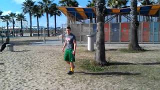 Tree Back Flip at Santa Monica Pier - Austin from Indiana