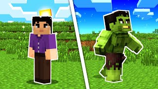 I beat Minecraft as the Hulk