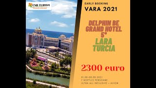 DELPHIN BE GRAND - Charter Avion Turcia 2021