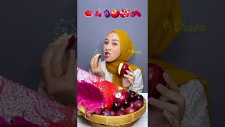 Makan buah serba merah😍🥰 #fruit #reviewbuah #fruitconsumption #buah