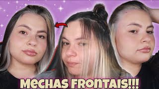 RETOQUEI MINHAS MECHAS FRONTAIS EM CASA | Ket Brinhol ✨