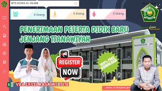 Step by Step Aplikasi PPDB Jenjang Maddrasah Tsanawiyah (MTS) VBA Excel