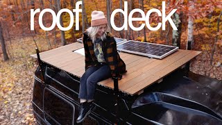 THE ULTIMATE VAN LIFE UPGRADE!! | building a roof deck on our chevy g20 van