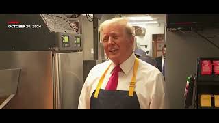 Trump Works The Fries At Pennsylvania McDonald's