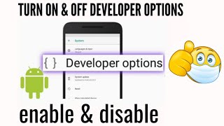 How to Turn on & Off  Developer Options on Android Phones #SETTINGS_BD Find Developer options