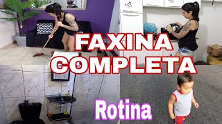 Faxina na casa toda/ Rotina de dona de casa e mãe/ VLOG