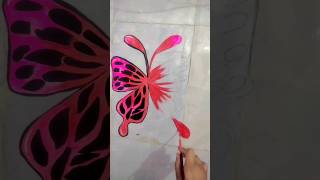 Decore Your Wall Like This | Butterfly Wall Art #shorts #viral #trending #drawing #painting #diy #1k