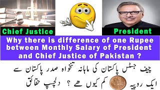 Monthly Salary of current Chief Justice Supreme Court of Pakistan President of Pakistan Dr Arif alvi