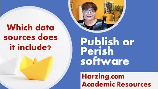 Which data sources can Publish or Perish search?