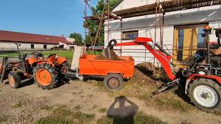 Traktor domácí výroby, Homemade tractor Homemade backhoe DIY - přípojka elektřiny do baráku