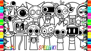 Incredibox SPRUNKI Coloring Pages / Coloring Sprunki Horror Versions / NCS Music