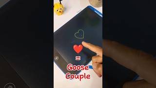 Drawing Goose Couple from ❤️ #short #drawing #children