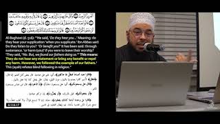 Shaykh Tahir Wyatt on the polytheists mentioned in the Qur'an not believing idols to be independent