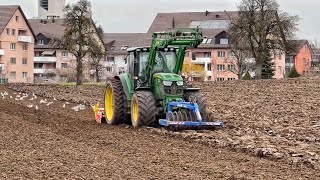 Фрезерование поля НОВЫМ ТРАКТОРОМ John Deere 6125 R