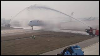 Air India | Airbus A350 | Water Canon Salute