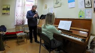 Henry Purcell - Bourree. Alto recorder (Vladimir Khrobystov) and piano (Anna Opolskaya)