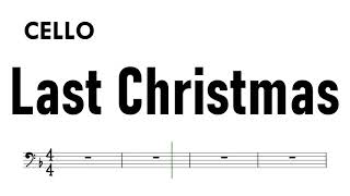 Last Christmas Cello Sheet Music Backing Track Partitura