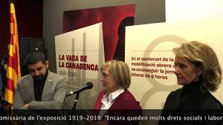 Inauguració de l'exposició 1919-2019: la vaga de la Canadenca