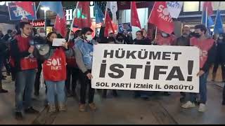 TİP, SOL Parti ve TKP, İzmir’de; Türk lirasının değer kaybını ve zamları ayrı ayrı protesto etti.