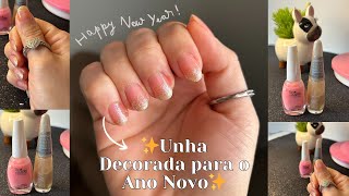 UNHA DECORADA PARA O ANO NOVO | Estilo e Facilidade em Poucos Minutos