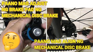 PAANO MAG-ALIGN NG CALIPER AT MAG-ADJUST NG BRAKE PAD NG MECHANICAL DISC BRAKE | UPDATE