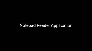 Notepad Reader Mobile Application