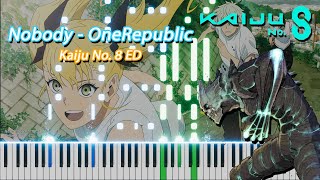 Nobody - OneRepublic (Kaiju No. 8 ED) Piano