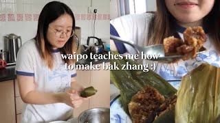 my waipo (grandma) taught me how to make bak zhang! / wholesome vlog