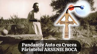 ✠ Pandantiv Auto cu ventuză cu Crucea Părintelui ARSENIE BOCA ✠