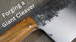 Making a Huge 9" Cleaver From 80CrV2 Steel - Knife Making