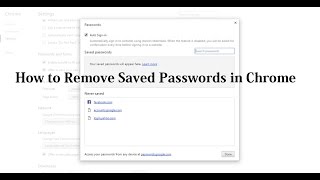 How to Remove Saved Passwords in Google Chrome